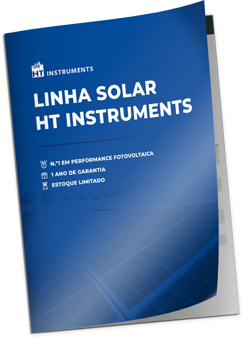 imagem do catálogo de instrumentos da linha solar HT Instruments para comissionamento de energia fotovoltaica